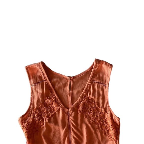 Bohemian Peach Lace Bow Top. Great Condition! - Picture 3 of 6